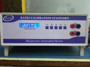 “A Megatronics Automation System Ratio Calibration Standard equipment with selectable turn ratios.”